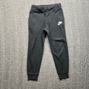 Nike Jogger Pants Kids Size M Black CD7536-010 Fleece Sweatpants